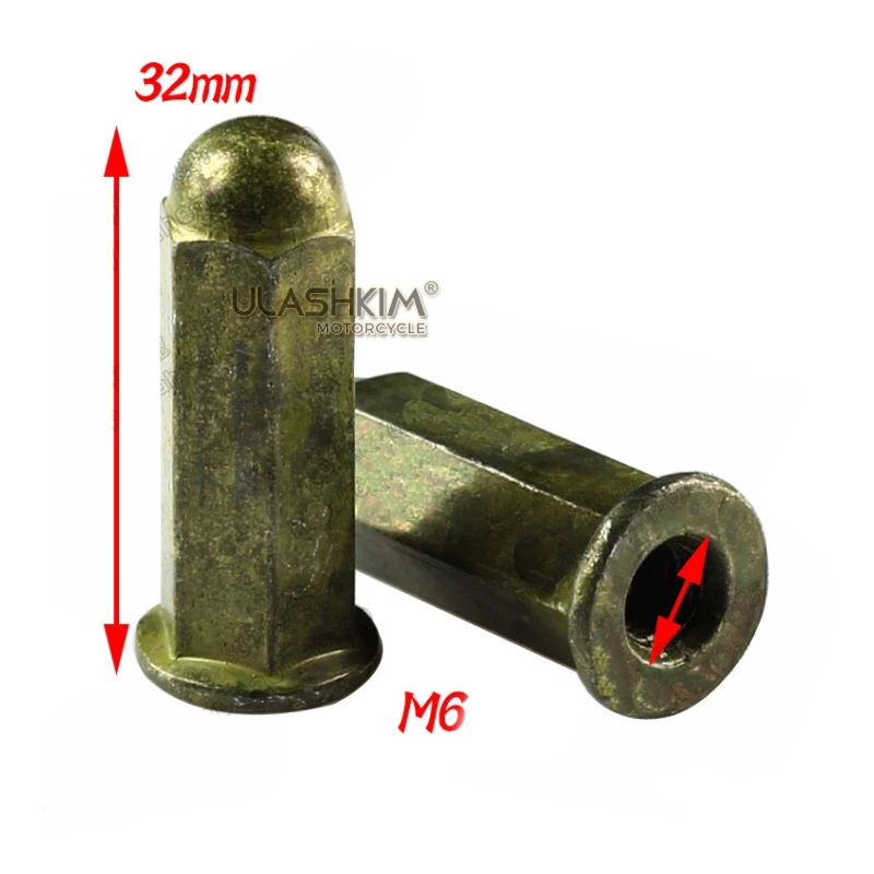 

2pcs UNIVERSAL Motorcycle SCOOTER Dirt Street Bike EXHAUST NUT INTAKE PIPE EXHAUST
