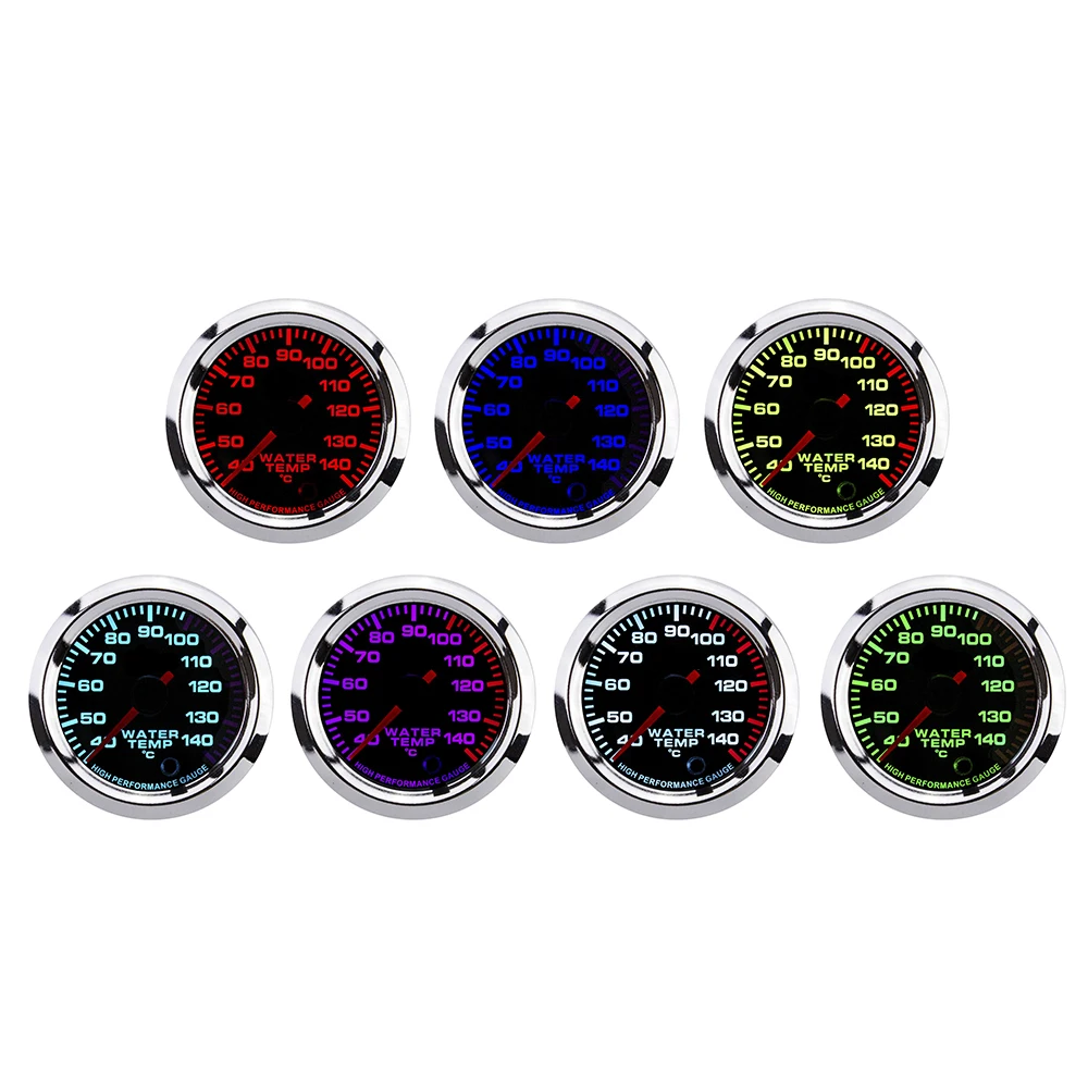 Гоночный измеритель температуры воды 40 140 градусов Цельсия 7 цветов 52 мм набор