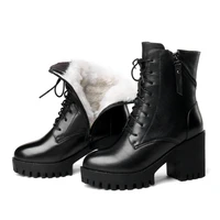 aiyuqi women bare boots 2021 new genuine leather women boots natural wool warm women winter naked boots winter women shoe