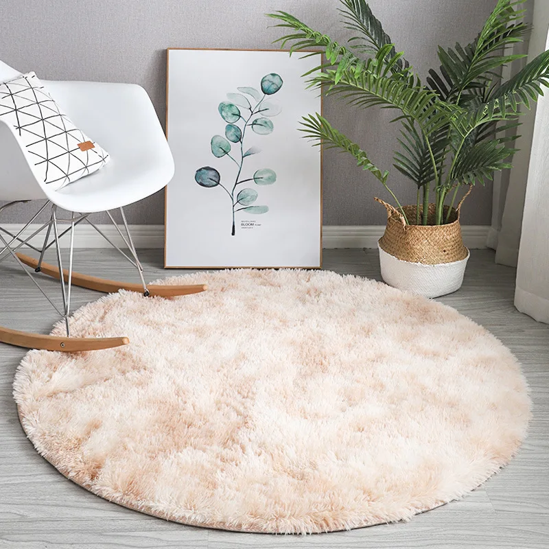 

Round Carpets Are Used for Living Room Decoration, Children's Room, Bedroom Plush Carpets, Artificial Fur Carpets, Modern Floor