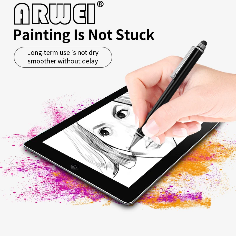 Универсальный 2 в 1 стилус для телефона планшета сенсорная ручка рисования