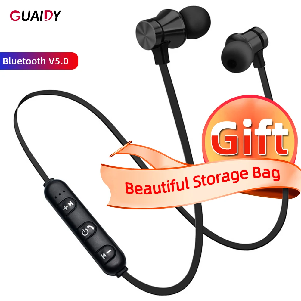 Простая Беспроводная Bluetooth гарнитура Спортивная Музыкальная HD магнитный