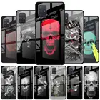 Чехол для Samsung Galaxy A51, A71, A21s, A31, A41, A30, A50, A70, A81, A91, A01, M31, M21, M51, закаленное стекло, Темный