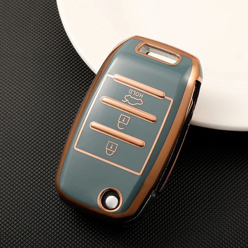 

Beautiful Full cover New car key case shell For Kia Rio QL Sportage Ceed Cerato Sorento K2 K3 K4 K5 Auto Accessories