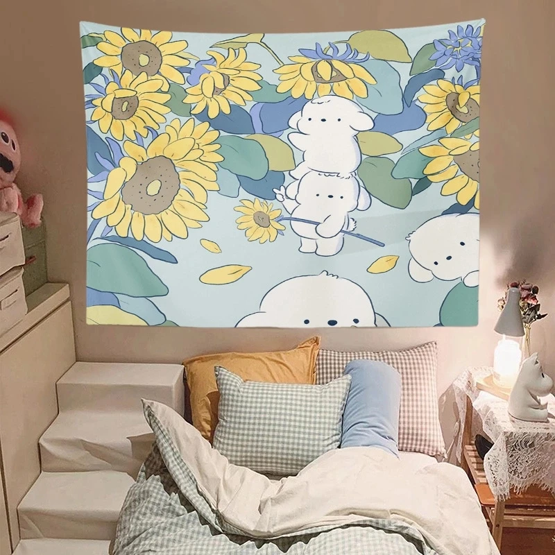 Гобелен красивый мультяшный фон для фотосъемки ткань спальни съемной комнаты