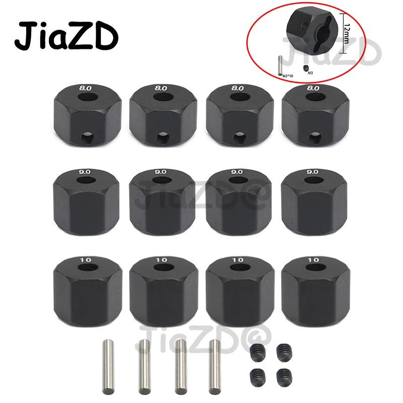 JiaZD 4 шт. DIY толщина 8/9/10 мм машина из сплава RC Запчасти Замена шестигранных ступиц