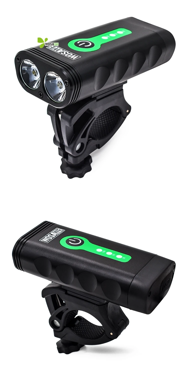 WOSAWE, встроенный аккумулятор, 5 режимов, велосипедные фары, зарядка от USB, 2400 люмен, руль, передняя фара, светодиодный фонарик для велосипеда
