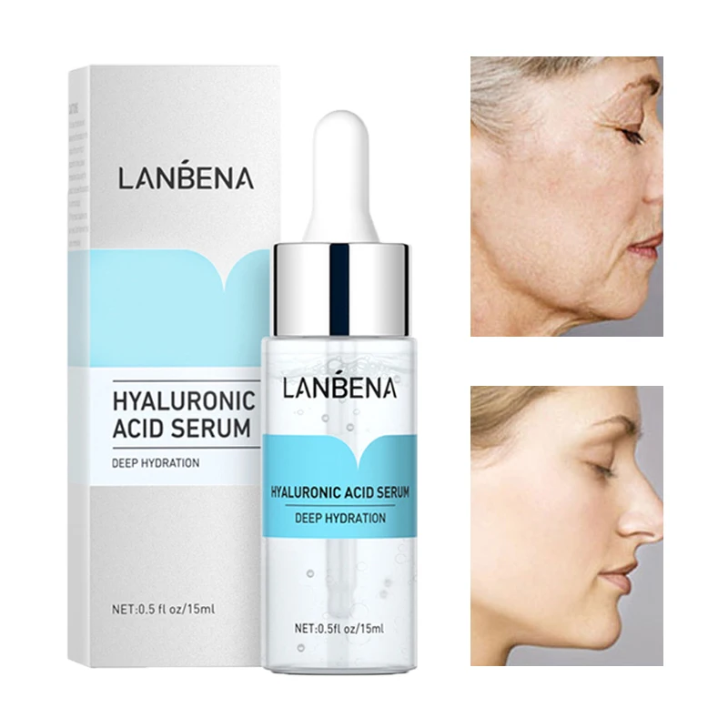 

Hyaluronic Acid Serum Moisturizing Whitening Anti Aging Nourish Shrink Pores Oil-control Vitamin E Skin Care 15ml