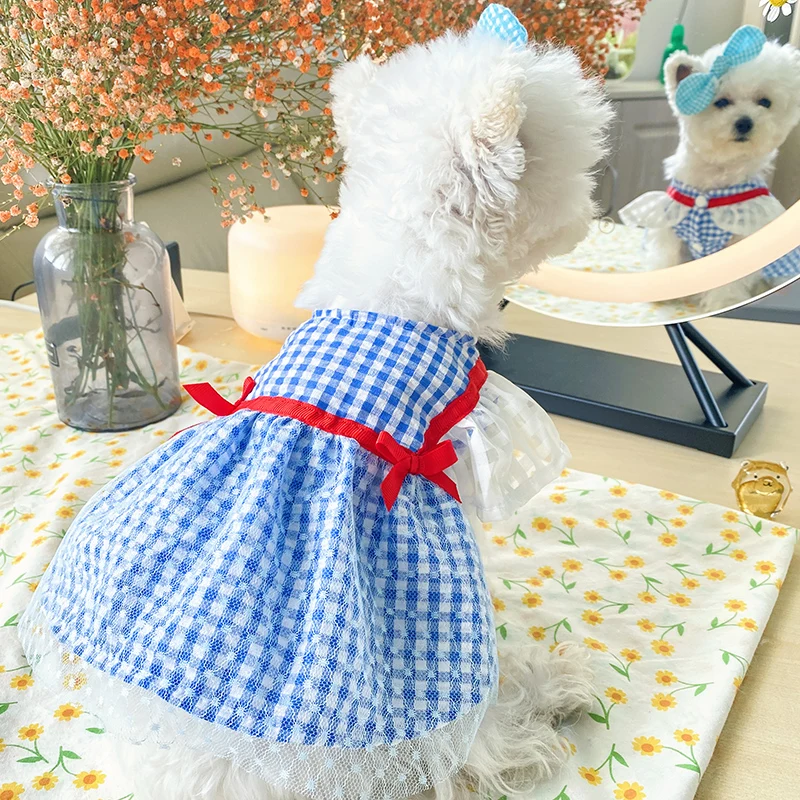 PETCIRCLE Одежда для собак в клетку из сетки на вечеринку юбка платье маленькая