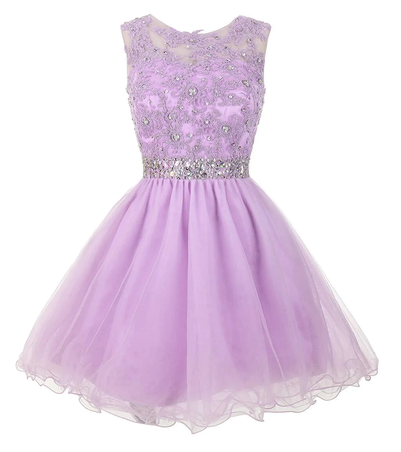 JaneVini Очаровательные Белые тюлевые мини линии Бальные платья без рукавов кружево