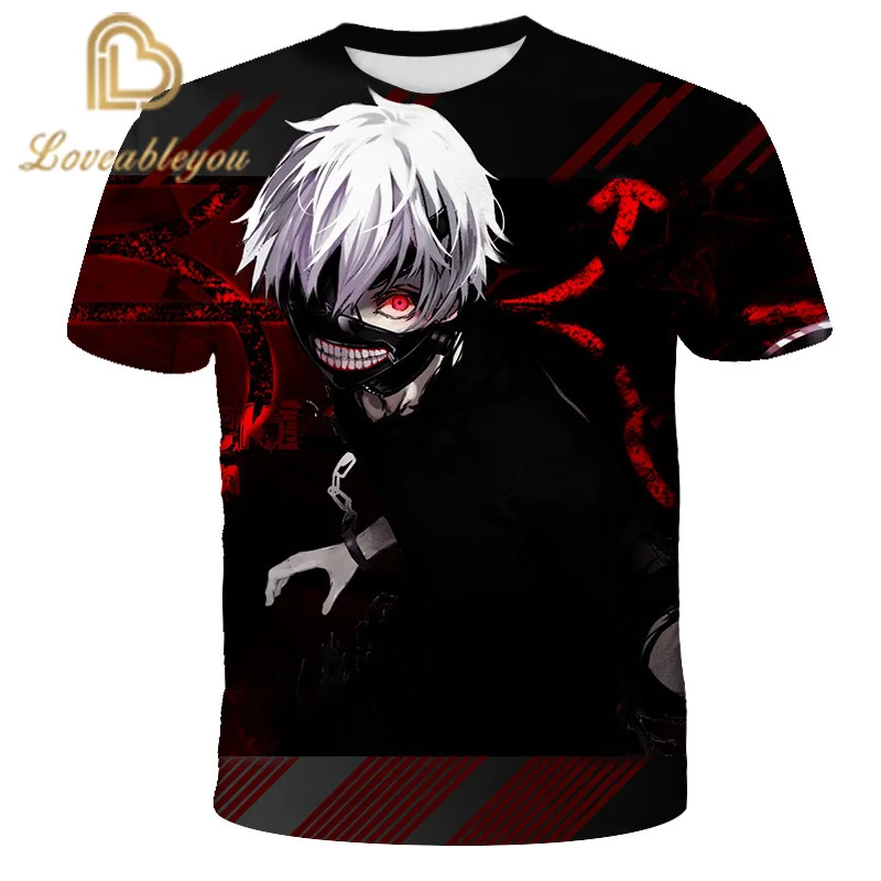 Мужская футболка с 3D принтом Tropical Tokyo Ghoul повседневные футболки крови Ken Kaneki