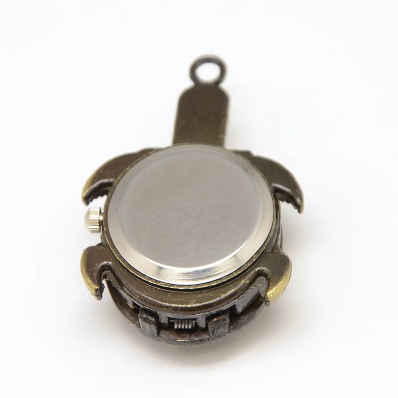 

6Pcs Vintage 3D Tortoise Alloy Quartz Watch Heads Pendants for Pocket Watch Necklace Personalized Keyring Making Accessories