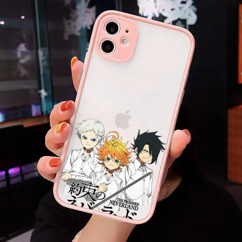 

The Promised Neverland Phone Case Matte Transparent for iPhone 7 8 11 12 s mini pro X XS XR MAX Plus cover funda
