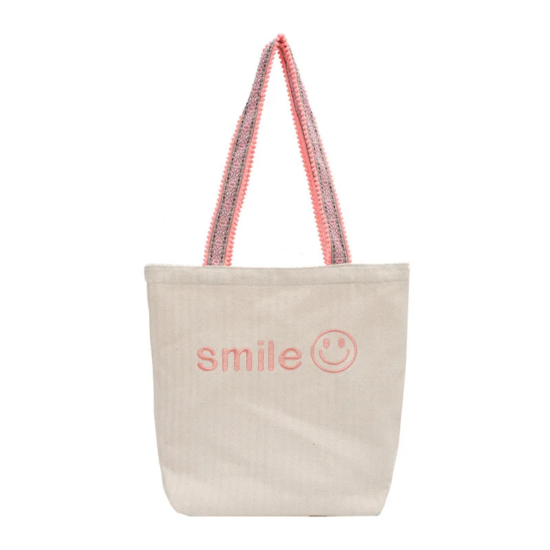 

Индивидуальная сумка-тоут, холщовые хлопковые сумки для покупок с принтом Simile для женщин 2021