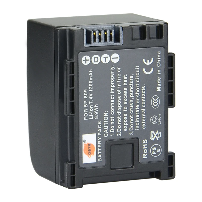 4 шт. 1200 мАч 7 V BP-809 BP-808 BP809 DSTE Камера Батарея Зарядное устройство для Canon HF10 HF100 HF11 HG20