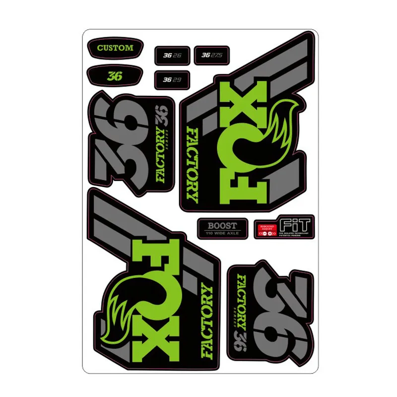 

Bicycle 2018 Fox Float Factory 36 Mountain Bike Fork Stickers MTB Speed Down Mountain Fox 36 Latest Front Fork Decals