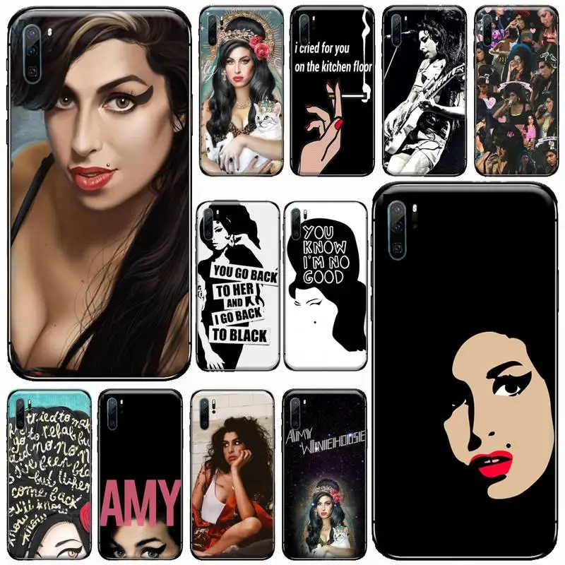 

Amy winehouse Sexy Phone Case For Huawei honor Mate P 9 10 20 30 40 Pro 10i 7 8 a x Lite nova 5t Soft silicone funda