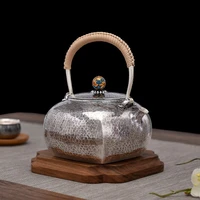 silver kettle silver teapot sterling silver 999 kettle hand hammered home real kung fu tea set 529g 800ml