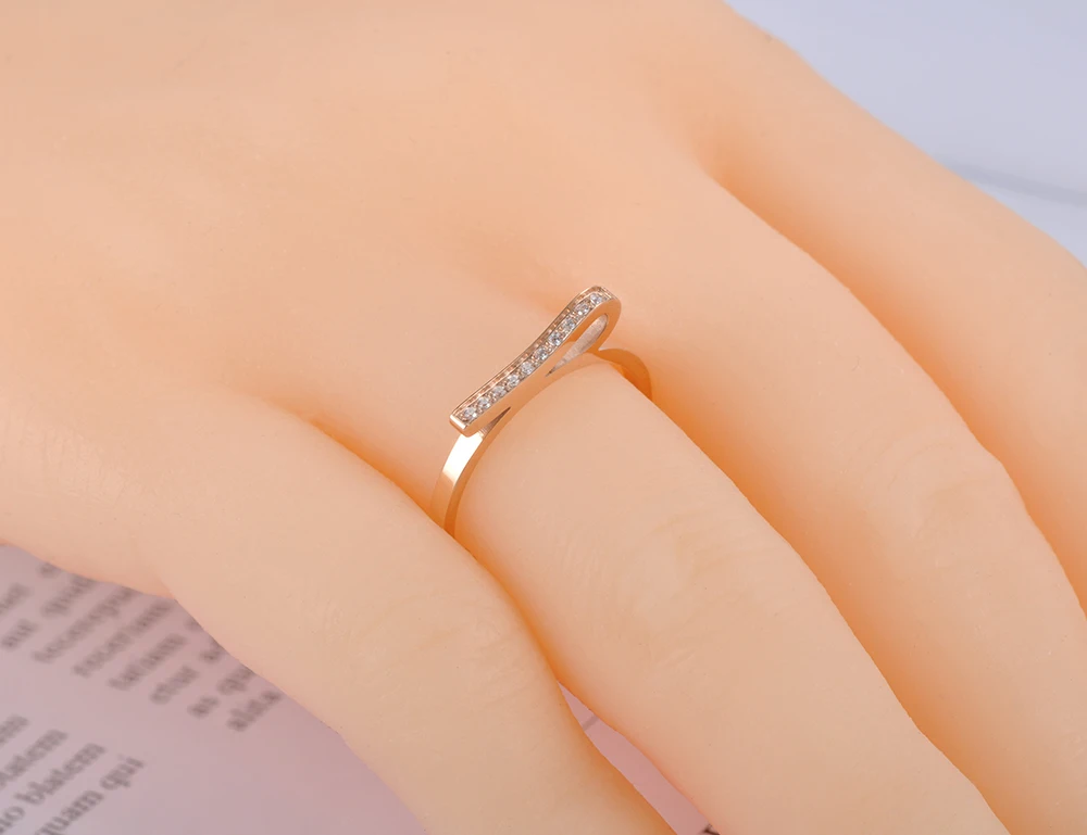 Женское Обручальное Кольцо Lokaer кольцо из нержавеющей стали и титана с фианитами