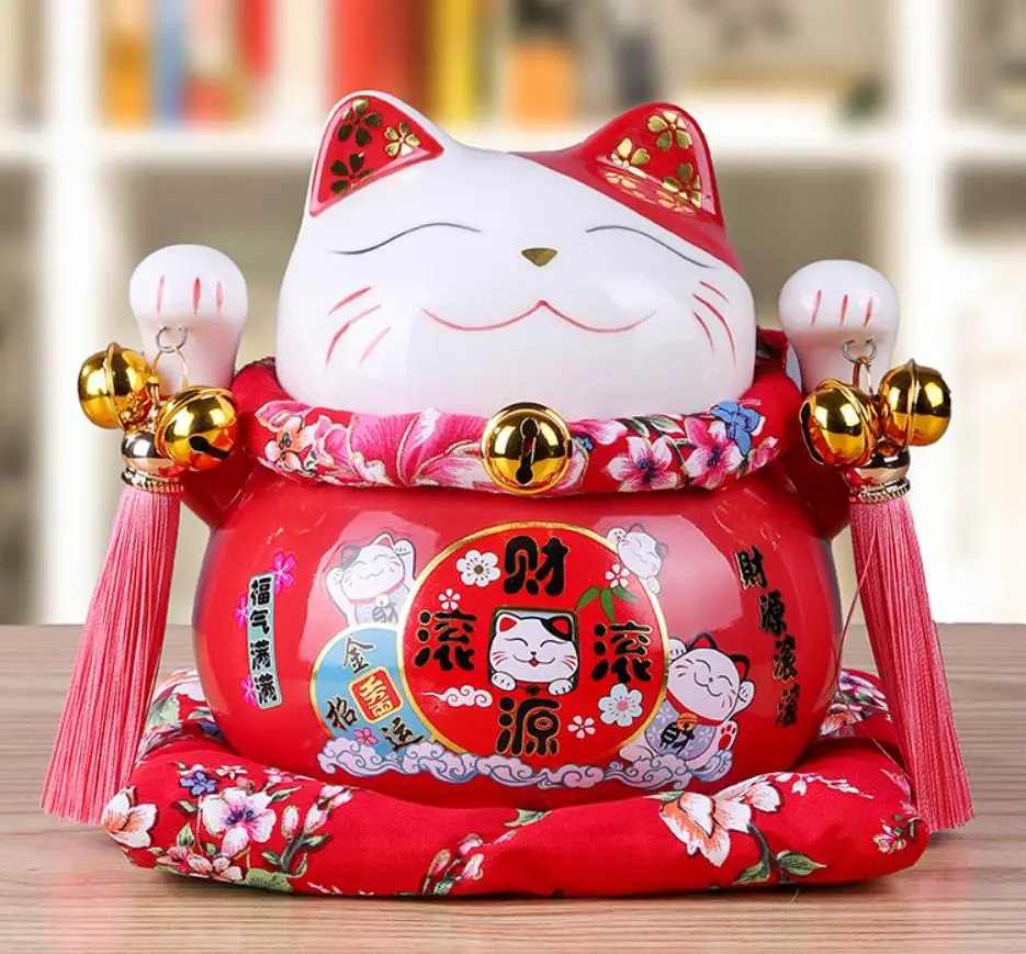 Керамическая копилка Lucky Cat украшение для открытия магазина креативный подарок