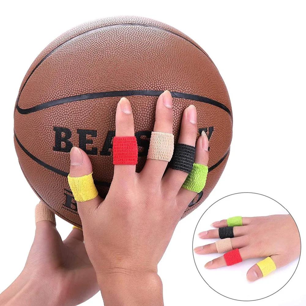 

12 Rolls Sport Self-Adherent Tape Elastoplast Adhesive Wrap Cohesive Bandages First Aid Tape Pet Tape 2.5cm*4.5m Random Color