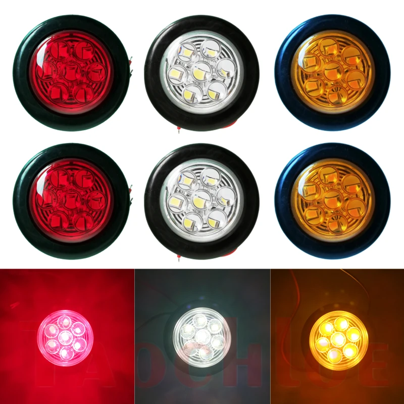 2 шт. автомобильные Внешние огни круглый светодиодный индикатор 12 в 24 В