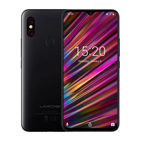 UMIDIGI F1 Android 9,0 6," FHD 128 GB Встроенная память 4 Гб Оперативная память 5150 mAh 18 W быстрой зарядки смартфона nfc 4g открыл мобильный телефон 8-ядерный ячейки Смартфоны восемь основных Двойная камера - Цвет: Черный