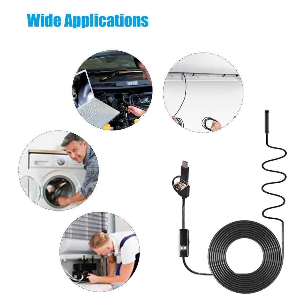 Промышленный эндоскоп бороскоп Камера Встроенный 6 светодиодов IP67