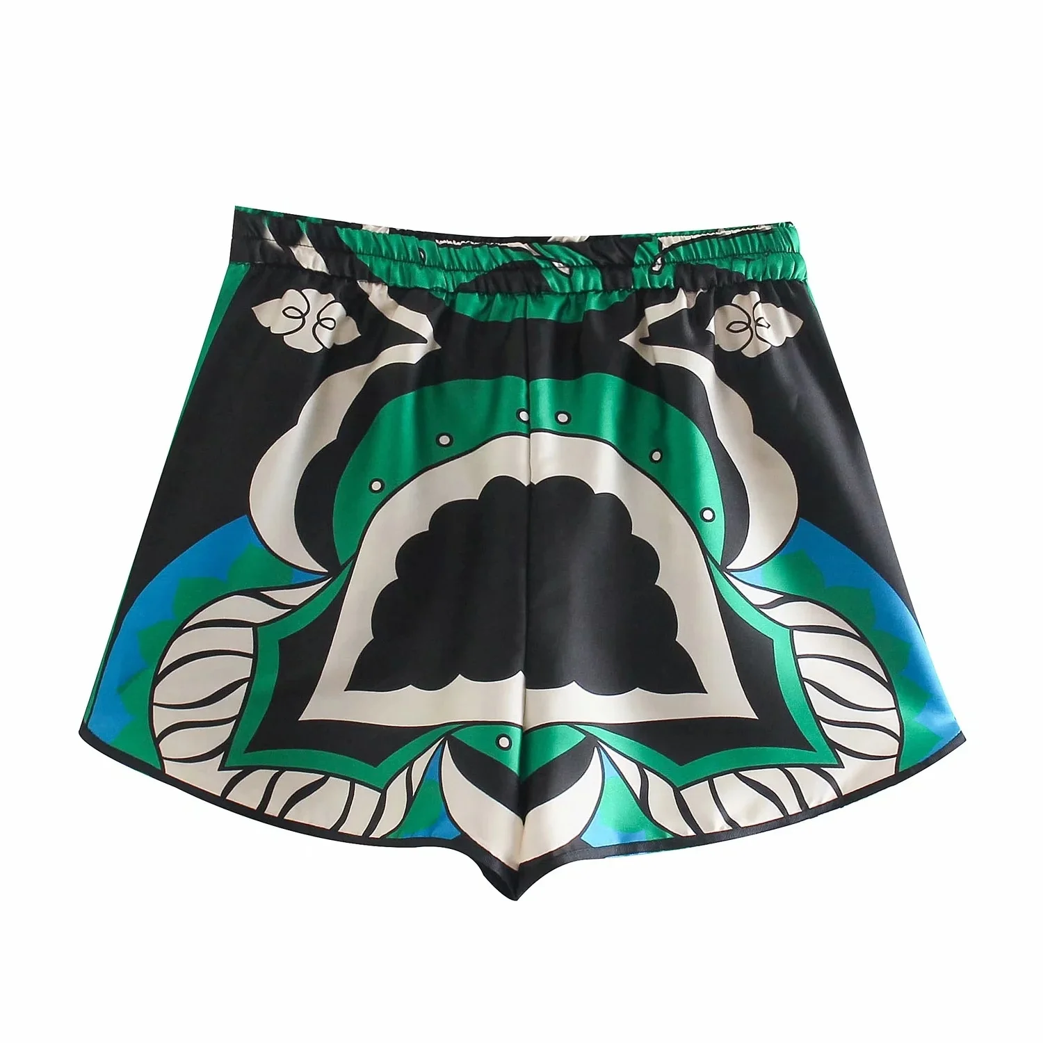 

SHZQ 2021 Za Famale Casual Holiday Beach Printed Kimono Shirt Summer Open Front Women Loose Long Sashes Green Top Blouse