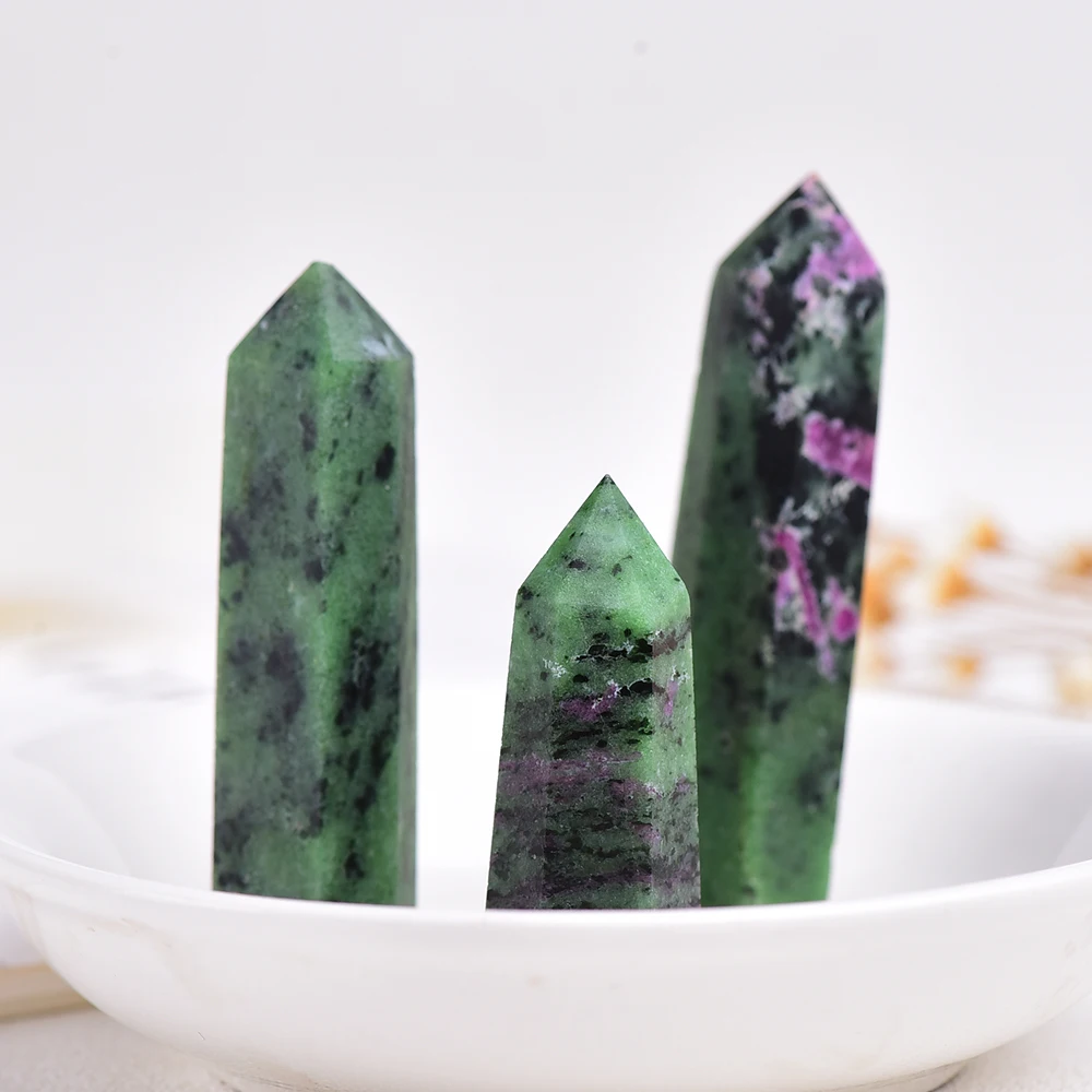 4-7cm 1pcs Natural Epidote crystal point reiki healing crystals stones minerals Ornament for Home Decor | Дом и сад