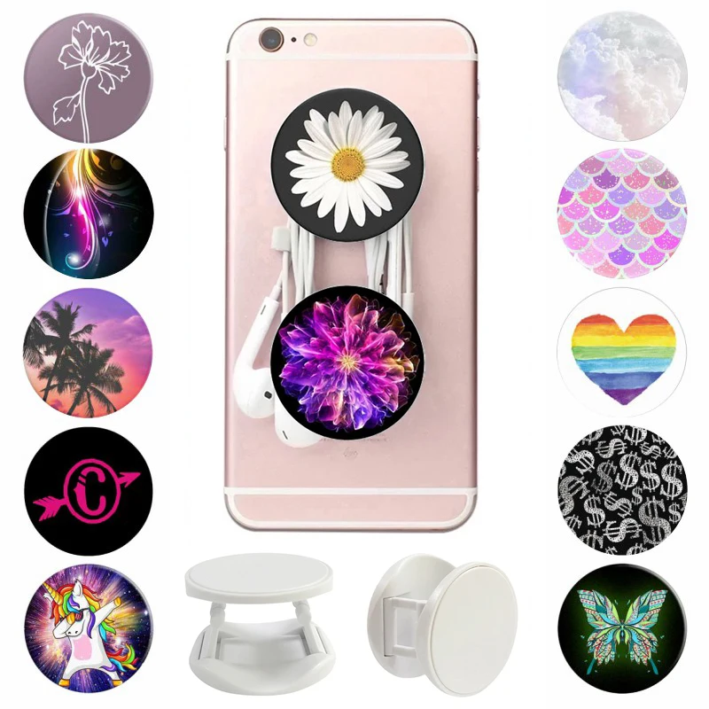 

Universal попсокет Young Fold Phone Holder 80 Degree Hot pocket socket Rotatable Round Cell Phone Expanding Stand Grip