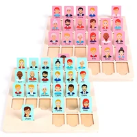 wooden toy early educational baby learning toy children guess who i am puzzle toy parent child interactive board guessing game