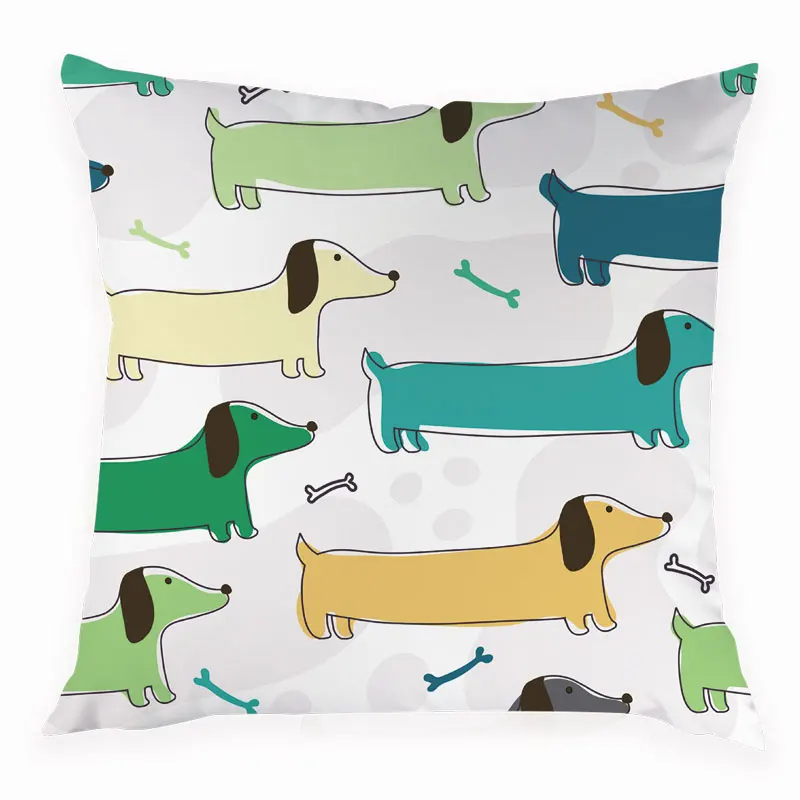 Чехол для подушки с мультяшным рисунком животного украшение дома 45x45 см | Дом и