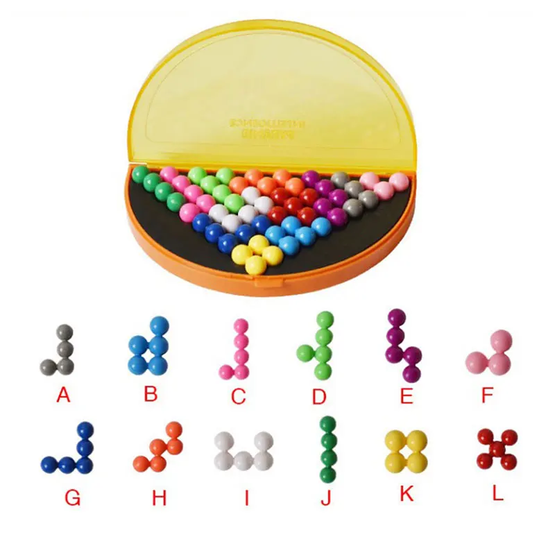 Головоломка 3D IQ Pearl игра для разума 178 задача пирамида искусственные бусины