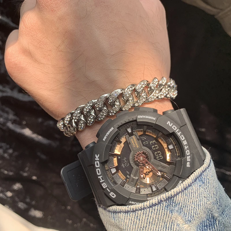 Цепочка мужская с кубинской цепью Майами Готическая бижутерия в стиле хип-хоп