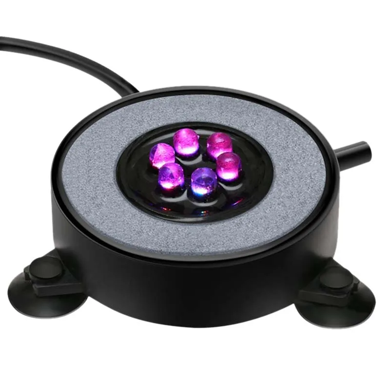 Аквариумный Мини Красочный погружной светильник 6 светодиодов воздушный занавес