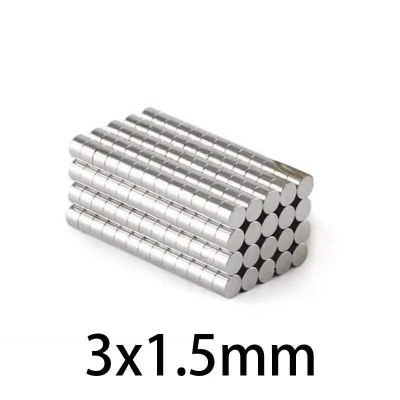 Небольшой круглый неодимовый магнит 50/100 шт. 3x1 5 мм редкоземельный Мощный