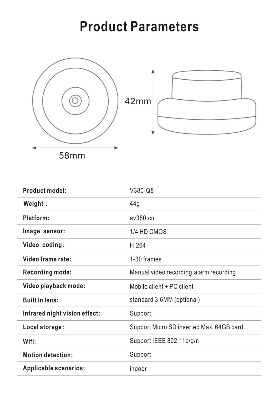 Мини ip-камера Wifi 2.0MP HD CCTV IR ночное видение Обнаружение движения маленькая беспроводная микро камера Детский Монитор P2P Домашняя безопасность