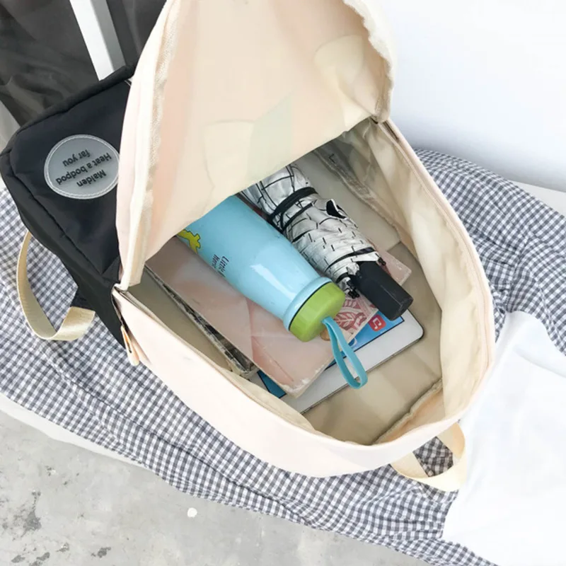 

2019 New Fashion Women Canvas Backpack Travel Bag Leisure Shoulder Bag For Teenage Girl School Bag Bagpack Rucksack Knapsack