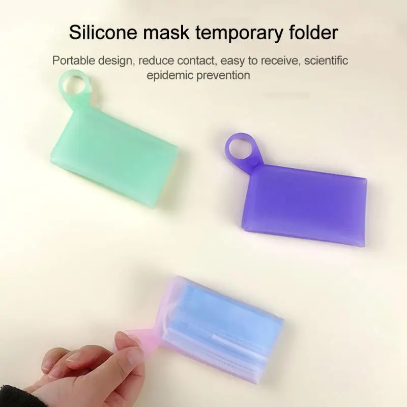 

1pcs Masks Save Boxes Silicone Mask Temporary Storage Clip Folded Portable Waterproof Box To Store Masks Boxes Masks Save Holder