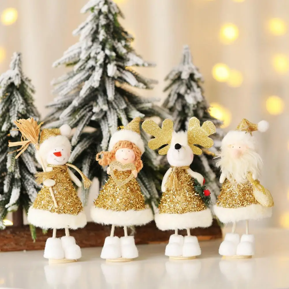 

Christmas Doll Nice-looking Portable Lightweight Angel Snowman Doll Christmas Tree Pendant Decor for Table