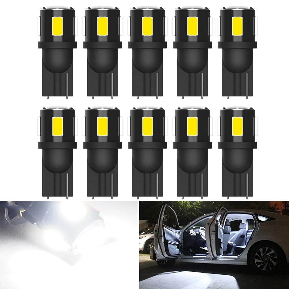 10x T10 LED W5W 168 194 лампы для габаритных огней автомобилей Volkswagen VW Passat B5 B6 B8 CC Polo Golf 4 5 6 7
