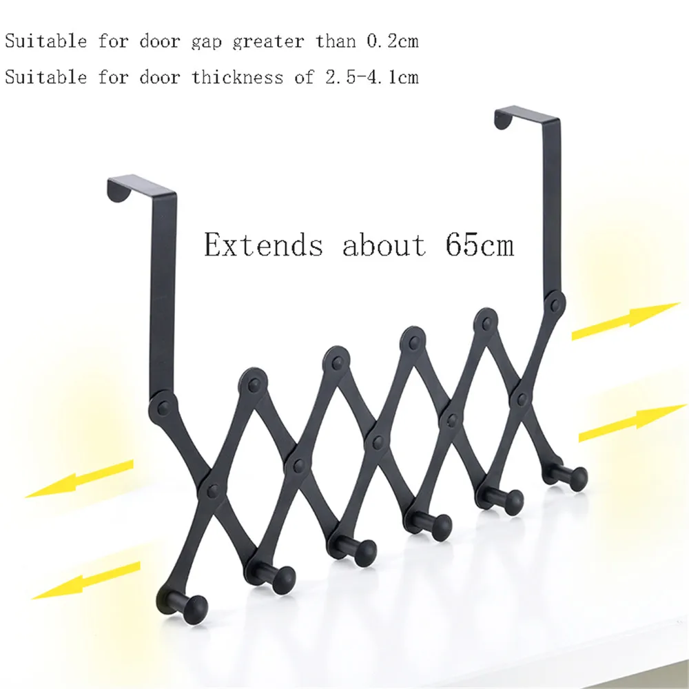 

4-6 Foldable Hook Stainless Steel Door Behind The Hook Rack Coat Hat Storage Organize Key Holder Wall Door Hangers Hat Organizer