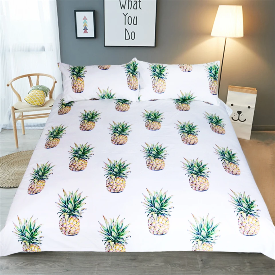 

Tropical Fruit Bedding Set Adult Duvet Cover Sets Bedclothes Bed Linen Sheet Single Double Queen King Size 3pcs Qulit Covers