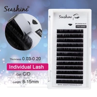 seashine individual faux mink eyelashes extension russian volume eyelashes extension supplies