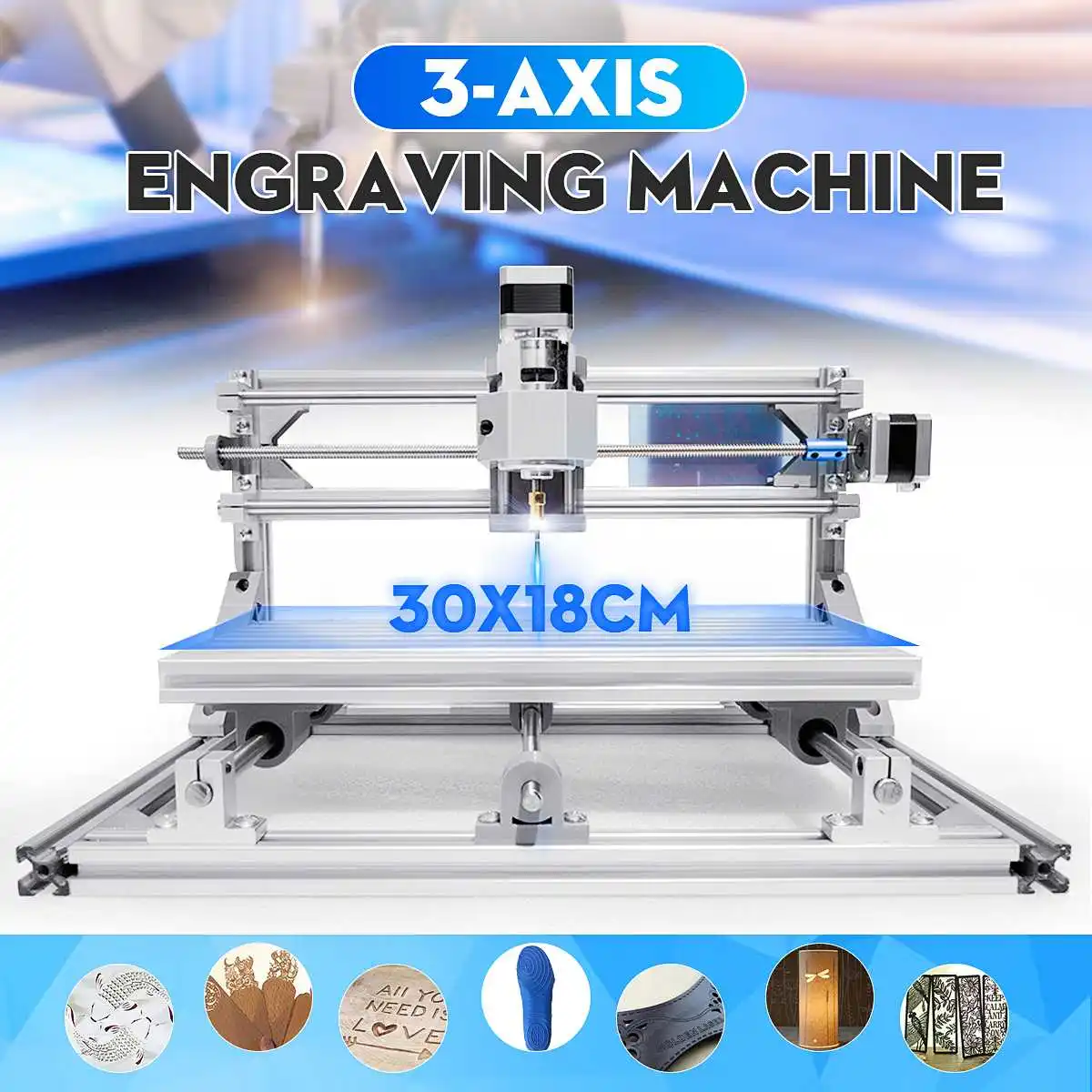 

CNC 3018 3Axis GRBL Control Mini DIY CNC Router Standard Laser Spindle Motor Wood Engraving Machine Milling Engraver Durable
