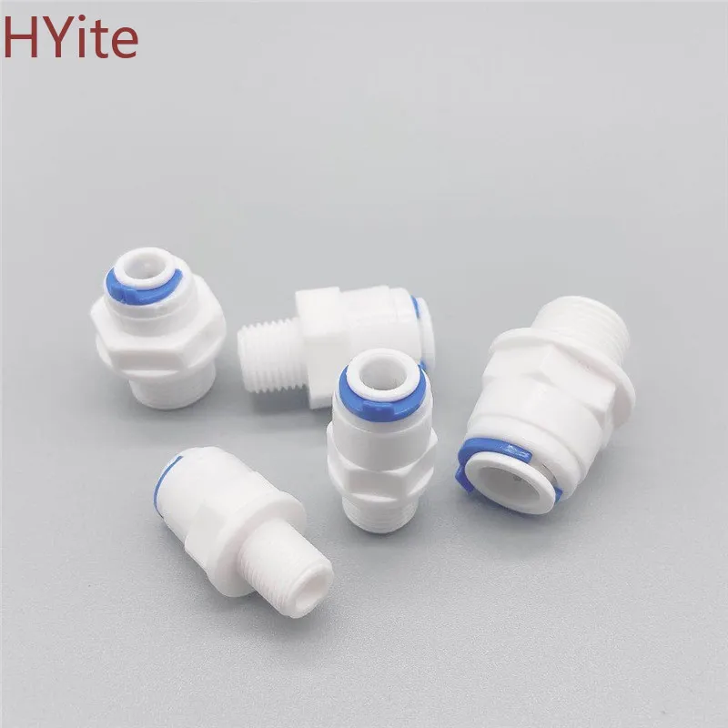 Прямой фитинг для труб RO 1/4 3/8 OD шланг 1/8 &quot1/4&quot 1/2 &quot3/8&quot BSP пластиковая резьба