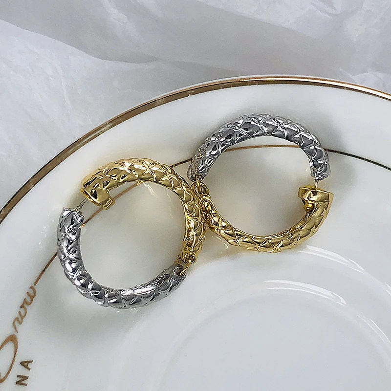 Винтажные крупные геометрические серьги Lifefontier из сплава цветные квадратные и