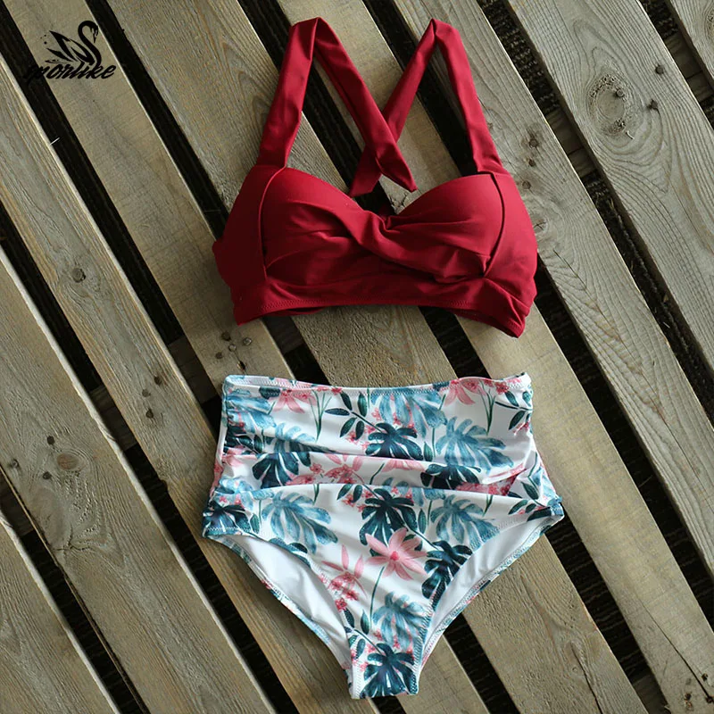 

Sexy High Waist Bikini 2021 Halter Plus Size Swimwear Women Swimsuit Female Bikini Set Bodysuit Bathing Suit Summer biquini XXL