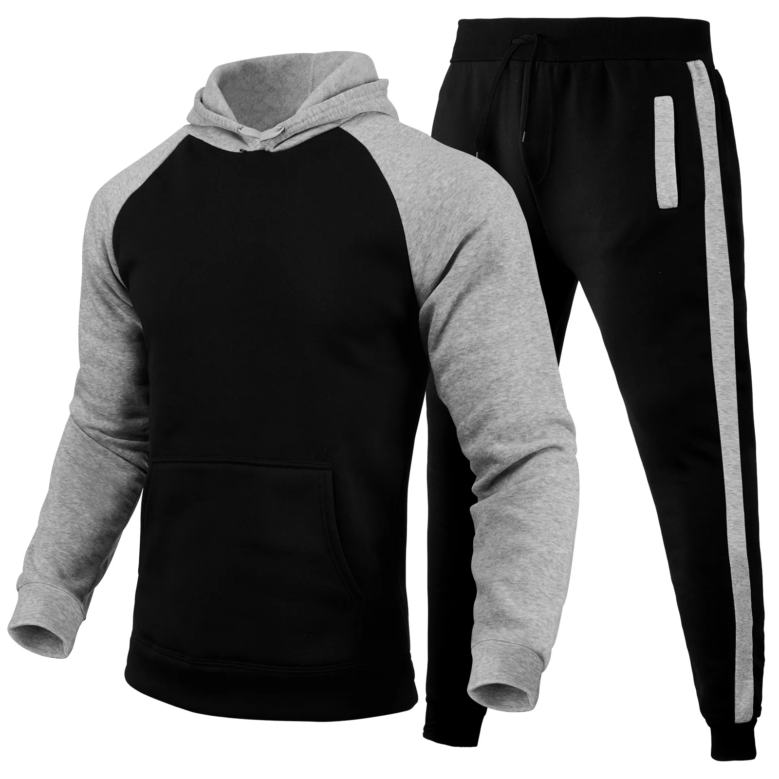 

Hot selling men's sportswear casual suit Hooded men's long sleeve zipper sweatshirt sweatpants casual sportswear suit